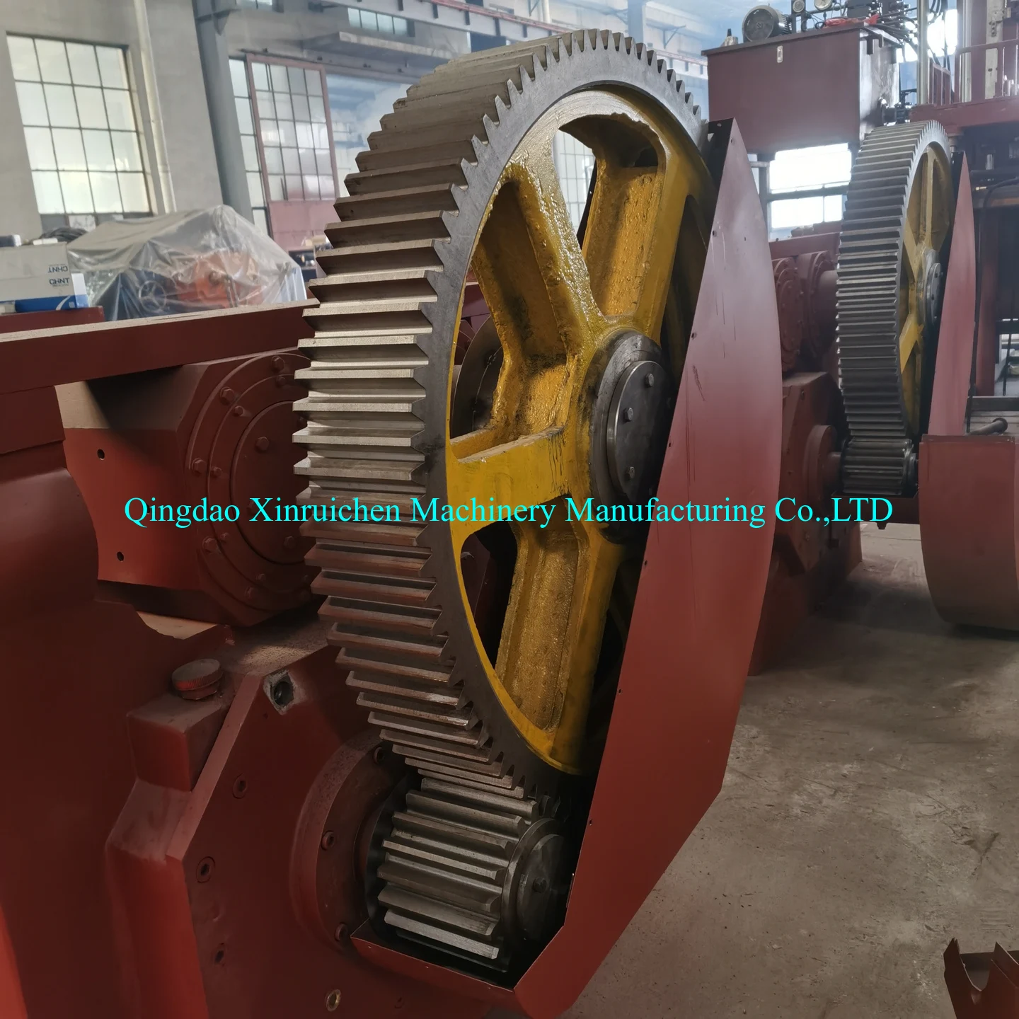 XK400 Rubber and Plastic Mixing Mill Machine Motor Under Rollers