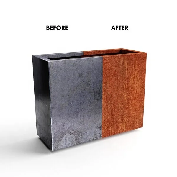Металлическая серия Corten стальная коробка для растений и цветочный