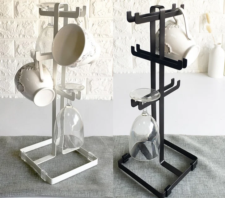 
3 Tier Mug and Globet Drying Hanger Rack with 6 Hooks-15.7 inch 