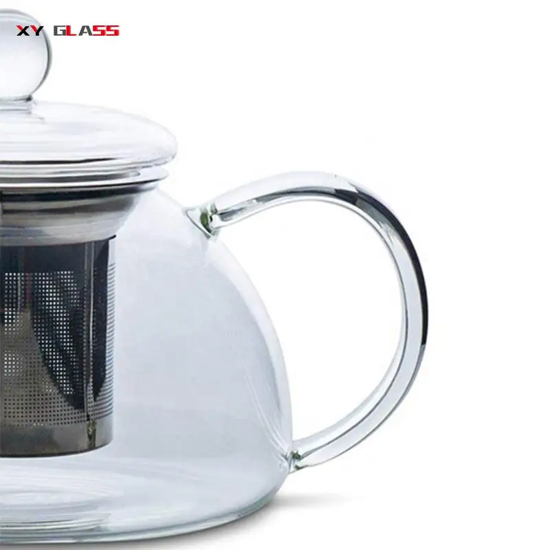 Steady Bottom Insulated Borosilicate Glass Blooming Flowering Filter Tea pot