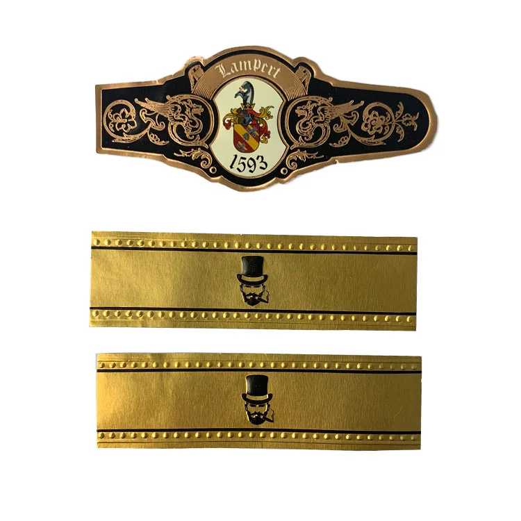 Custom art paper gold foil several types of cigars with label sticker printing Usage