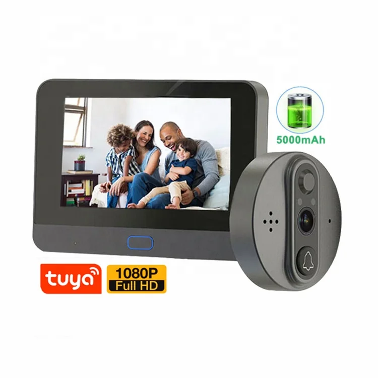 Smart Video Doorbell Digit Door Viewer WiFi Door Peep Hole Peephole Camera WiFi Tuya Door Viewer Camera