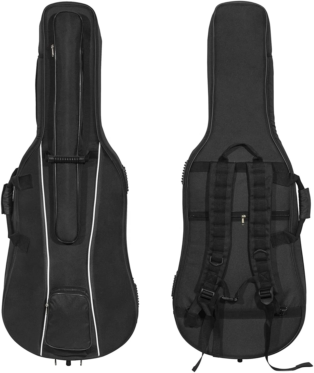 Travel Cello Soft Case Gig Bag With Multiple Pockets and Adjustable Backpack Straps Weatherproof Non-Abrasive Lining (4/4 Size)