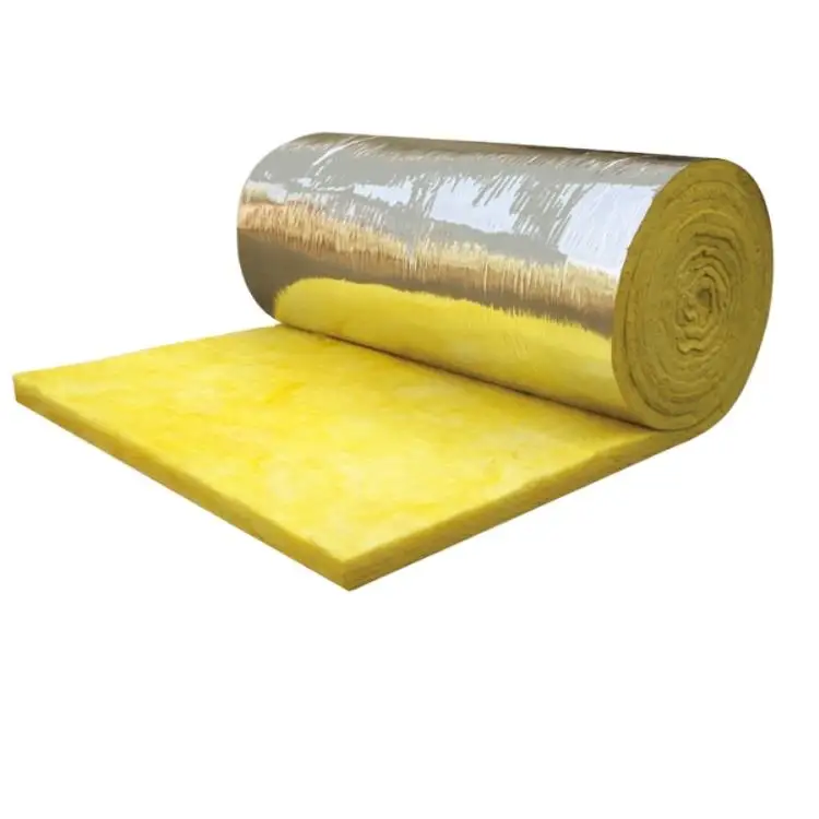 Heat roof insulation building material price fiber glass wool roll blanket