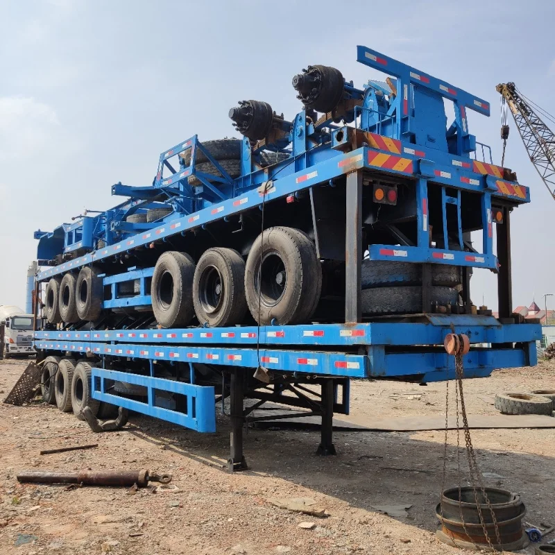 High Quality Low Bed Truck Trailer 100 Tons Price Low Bed Trailer