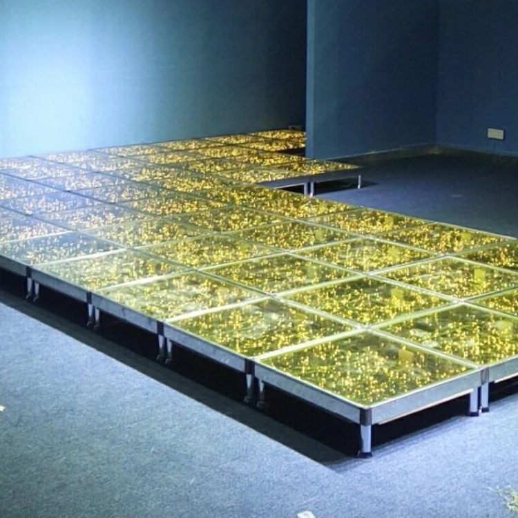 Vorlane Spot monochrome 3D Mirror Stage Floors Golden Infinity DIY Portable Dance Floor For Wedding Party