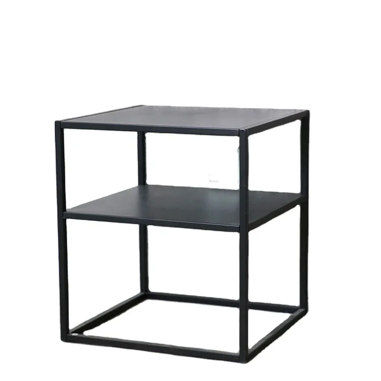 Многофункциональная Мебель 2 яруса нержавеющей стали диван столик черный журнальный столик спальня прикроватный столик