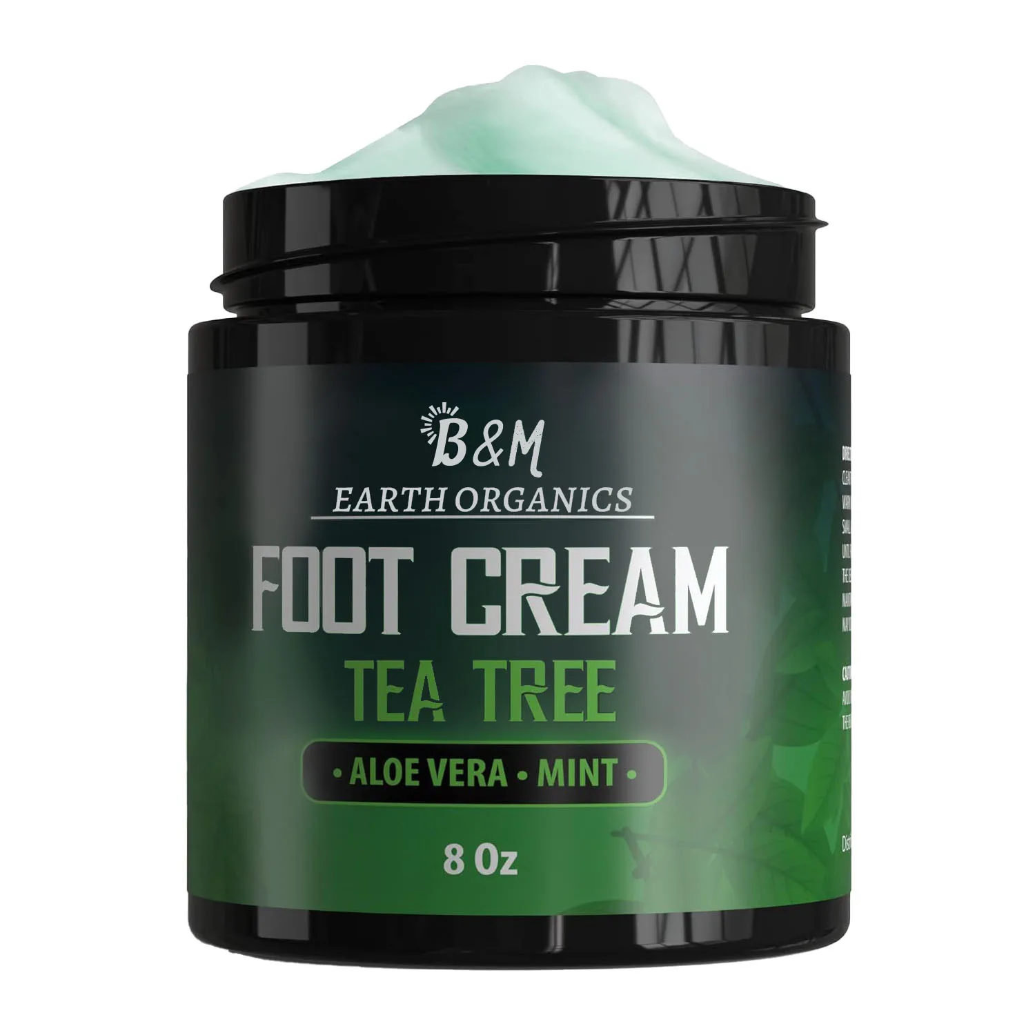 Tea Tree Foot Cream for Dry Cracked Heels Foot Balm Repair Cream with Aloe Vera and Mint
