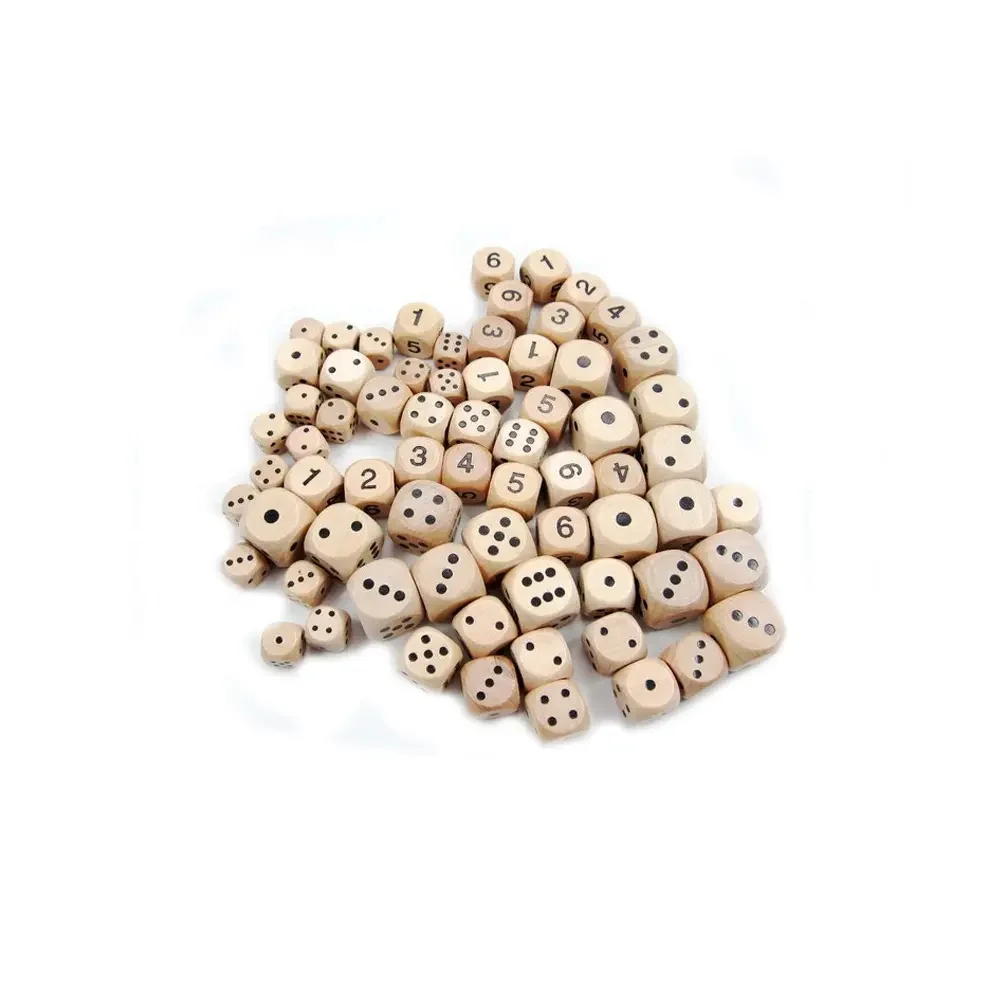 Customized Personalized Hot Sale Rounded Corners Wooden Dice for Ktv  Bar  Entertainment Games