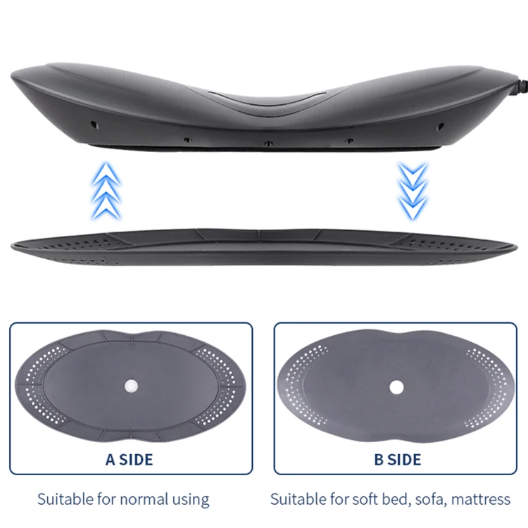 Hot Selling Dynamic Traction Electric Portable Lower Back Pain Vibration Body Infrared Laser Back Massager Black Waist Massager