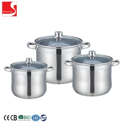 Hotel restaurant kitchen profession silver cookware stainless steel stock pot