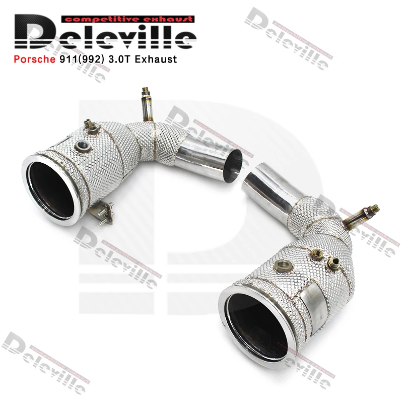 High flow catted downpipe  For  Porsche 911(992) 3.0T Carrera S 2019-2022 with catalyst Exhaust  header Pipes