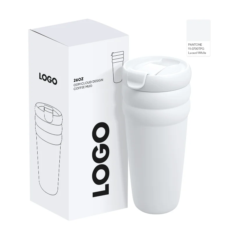 Everich 26oz ODM/OEM Cloud Design Coffee Mug Double Wall Stainless Steel Vacuum Insulation Cup With Lid Suit For Girls