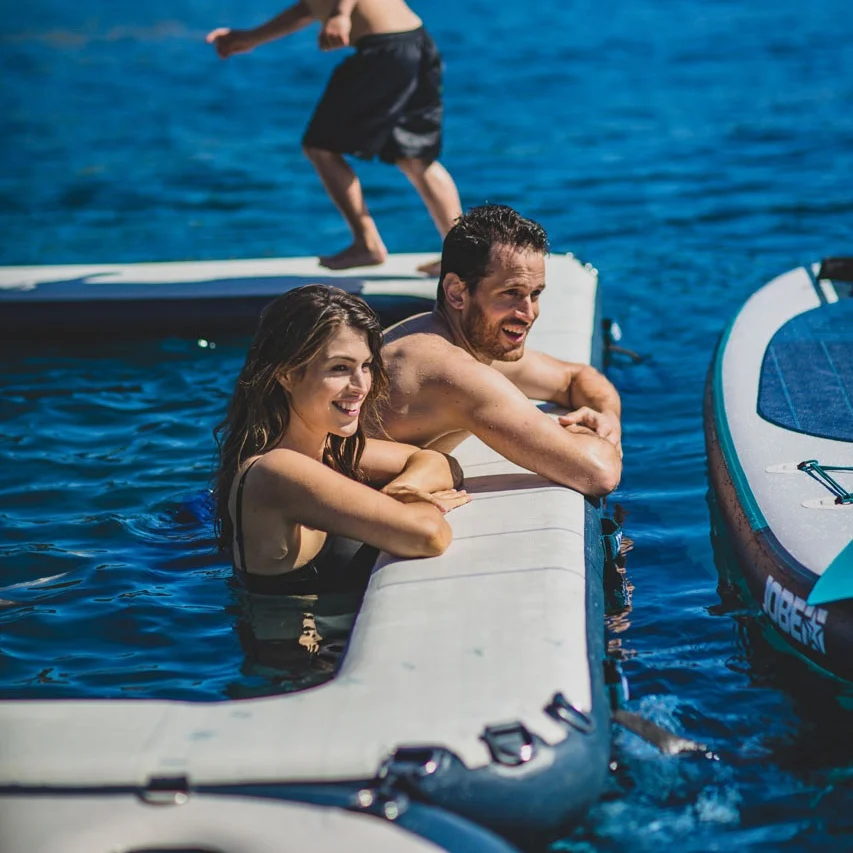 Double Layer Ocean Pool Float Yacht Dock Platform Inflatable Sea Swimming Pool with Net