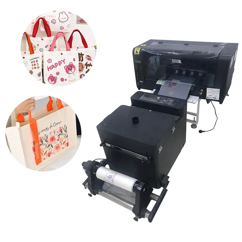 Small DTF Print Machine A3 DTF Printer A3 30cm XP600 T-shirt DTG Printer with Powder Dyer Shaking Machine