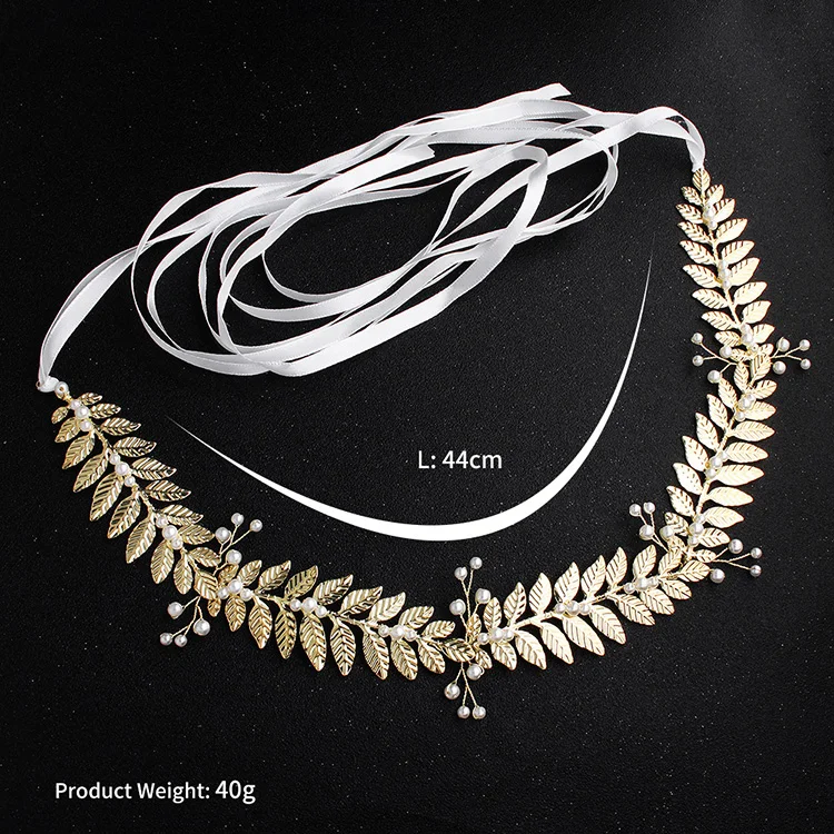 Metal Waist Chain Wedding Bridal Jewelry Body Chain Women Wedding Decoration Accessories Banquet Sash Belt With Ribbon