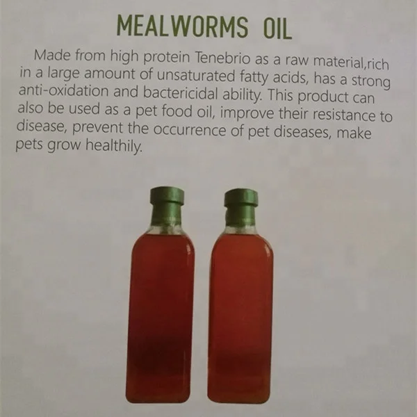 
mealworms oil for fish dog feed 
