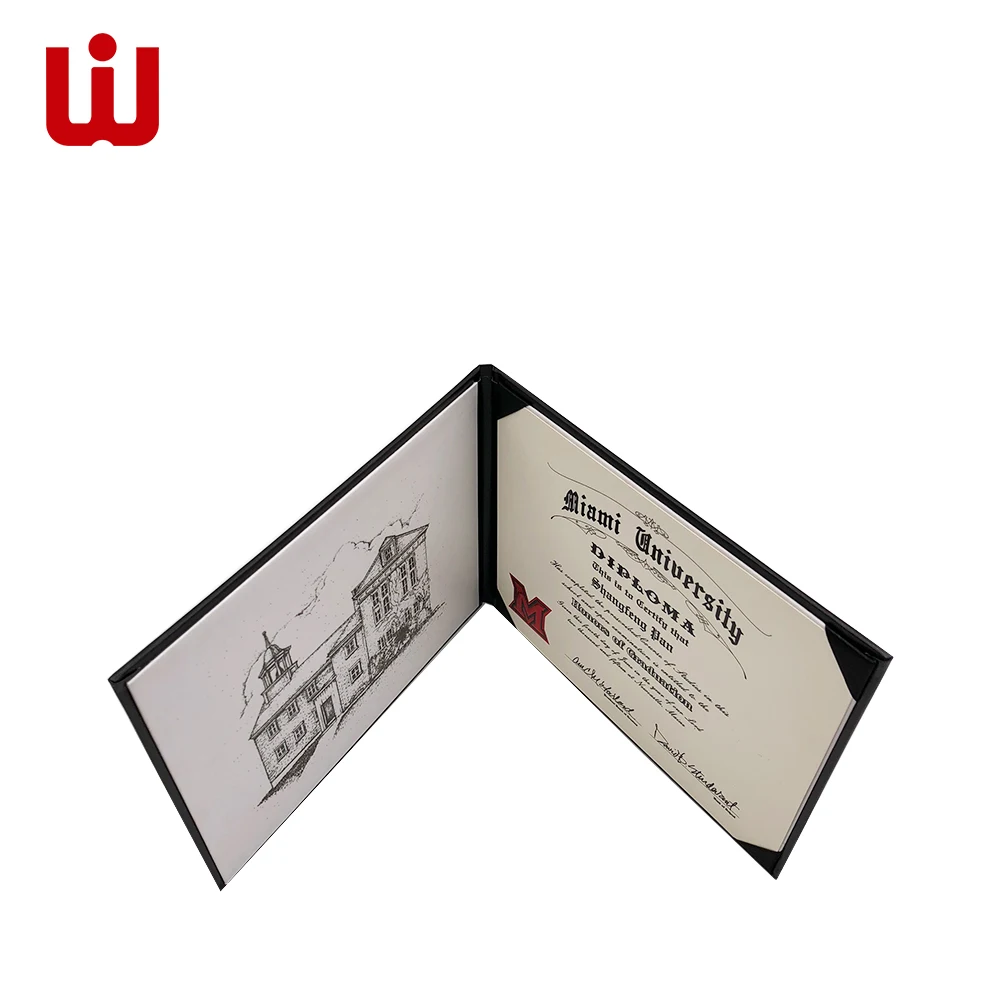 Custom logo Gold foil stamping certificate at lower price