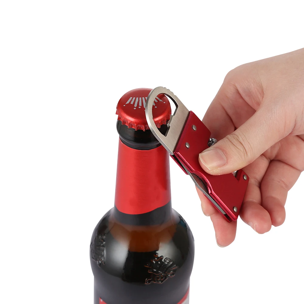 Promotional Gifts Multi Functional Beer Bottle Opener Manual Beer Opener with Led Light and Folding Knife