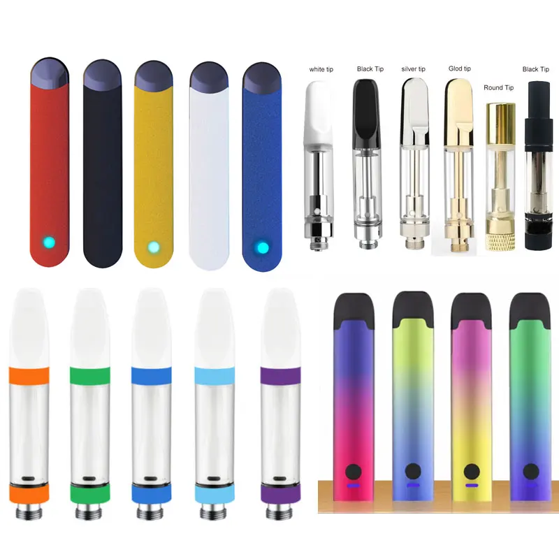 High Quality Disposable Vape Pen With Box Ceramic Thick Oil Atomizer 510 Cartridge Coil Cbd Empty Disposable Vape Pens