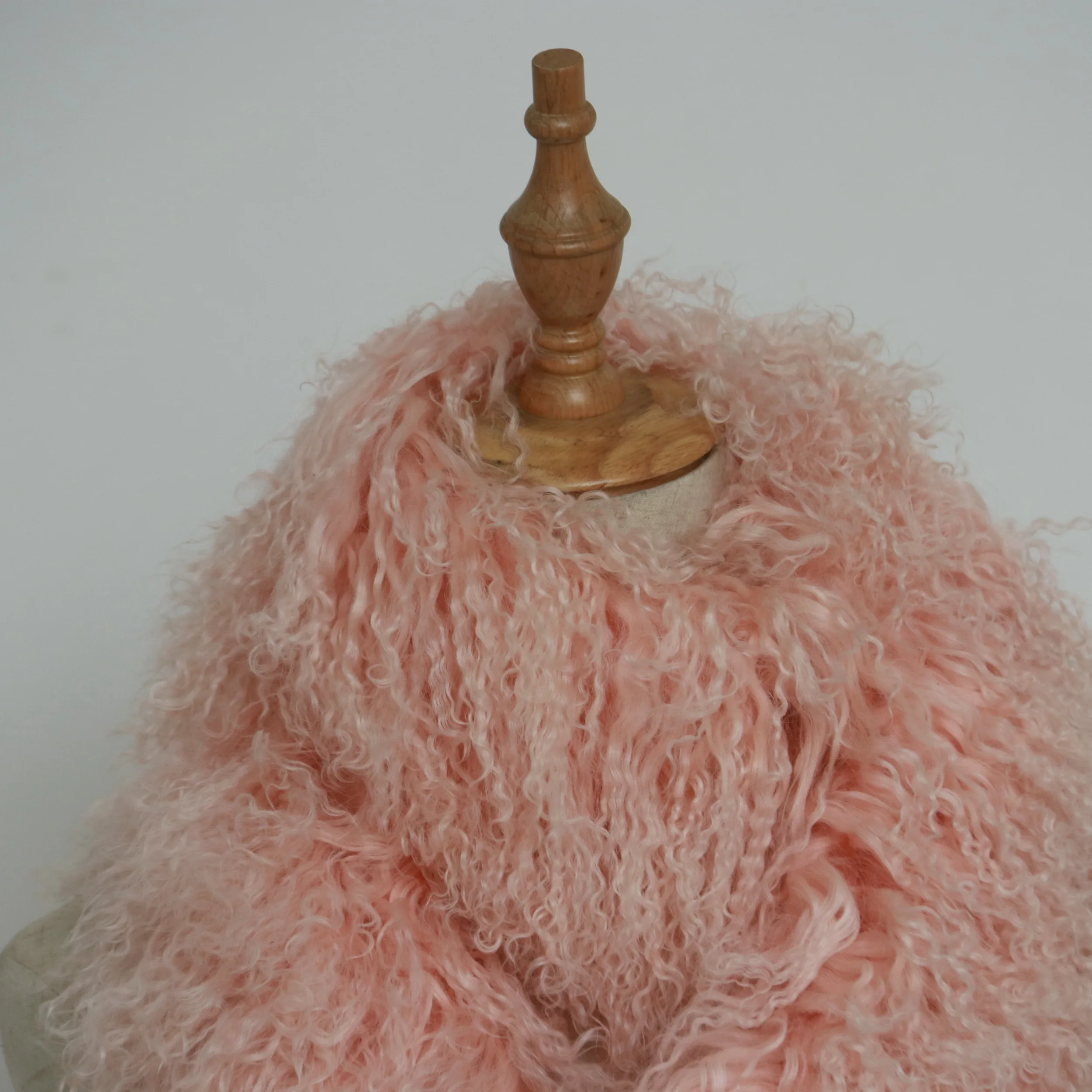 Classic Vintage Warm Neck Wrap Custom Fluffy 15x120cm Genuine Tibetan Sheepskin Wool Boa Scarves For Girls Lady