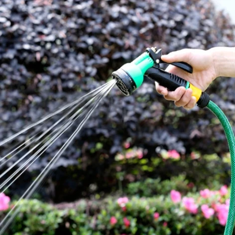 Garden Water Guns Hand Nozzle Gun Watering Car Washing Gun 8-pattern Plastic Hand Watering For Garden Irrigation