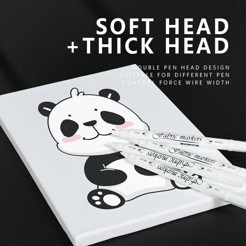 Hot Sell Twin Tip T-Shirt Cloth Art White Color Fabric Marker Pen Diy Graffiti Marker Pen For Fabric