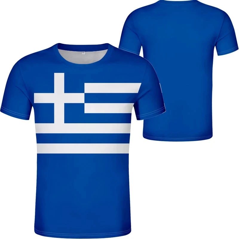 Greek Republic Greece Street Wear Mens Tee Shirts With Logo Customize Print on Demand Short Sleeved Sweatshirt with Turtleneck