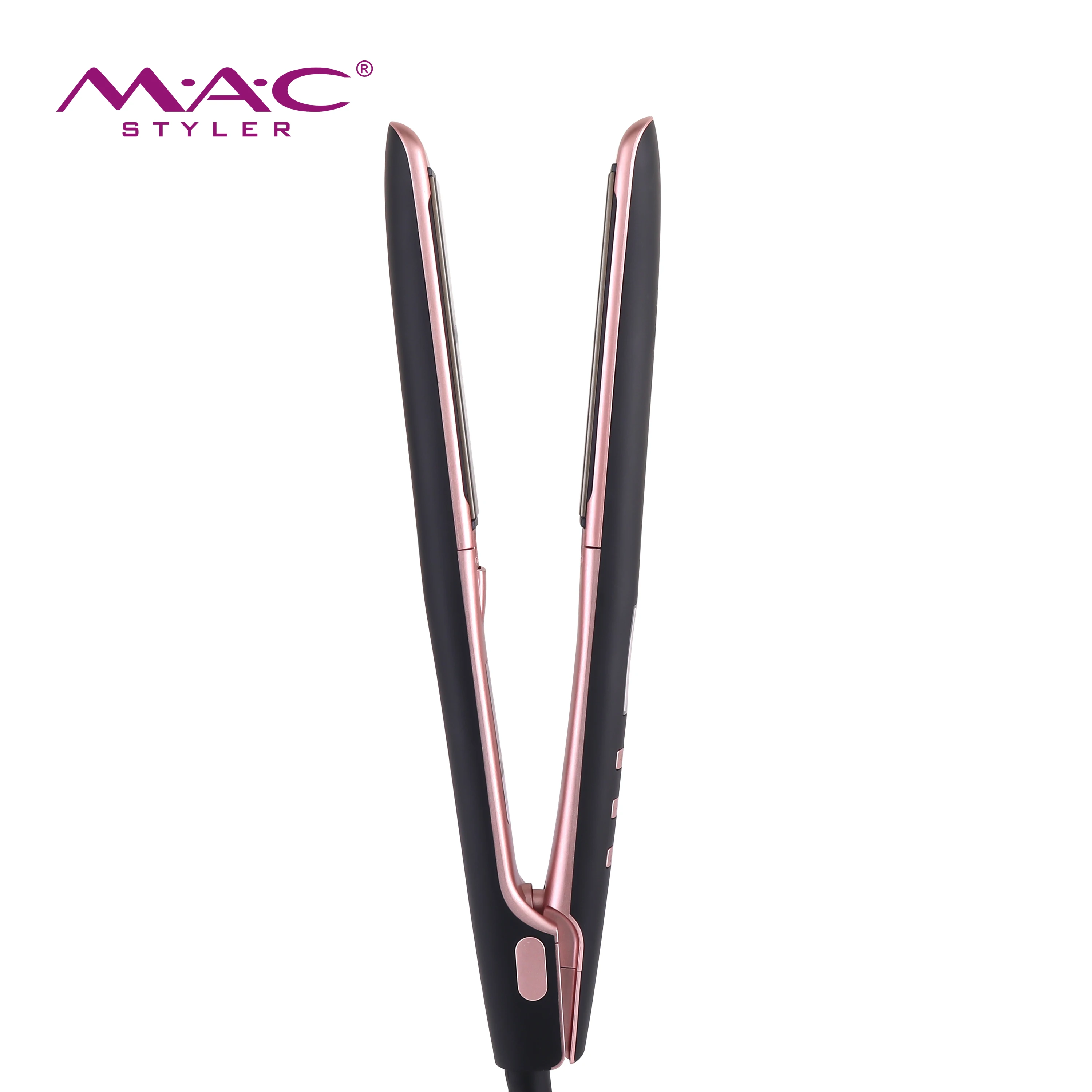 Custom Flat Iron Hair Straightener Lcd Titanium Plancha De Cabello Professional Flat Irons 480 Degrees Hair Straighteners