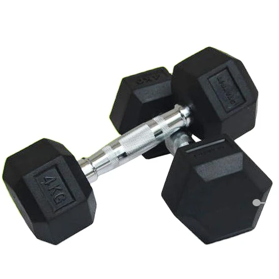 Коммерческий домашний шестигранный резиновый набор гантелей