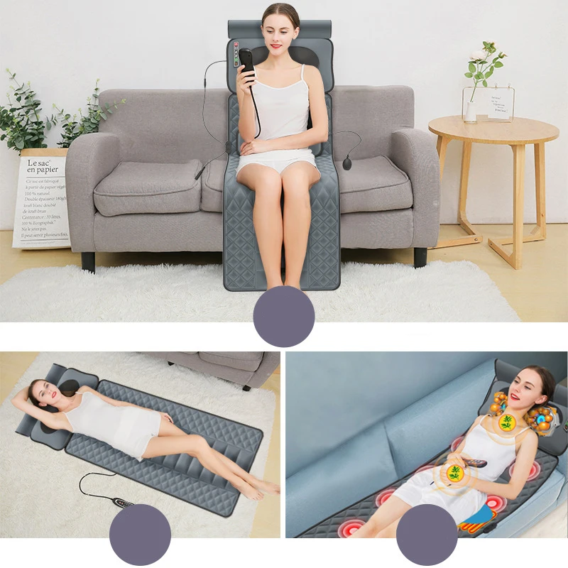 Multifunctional neck massage bed therapy Acupressure full Body Massage Mattress for