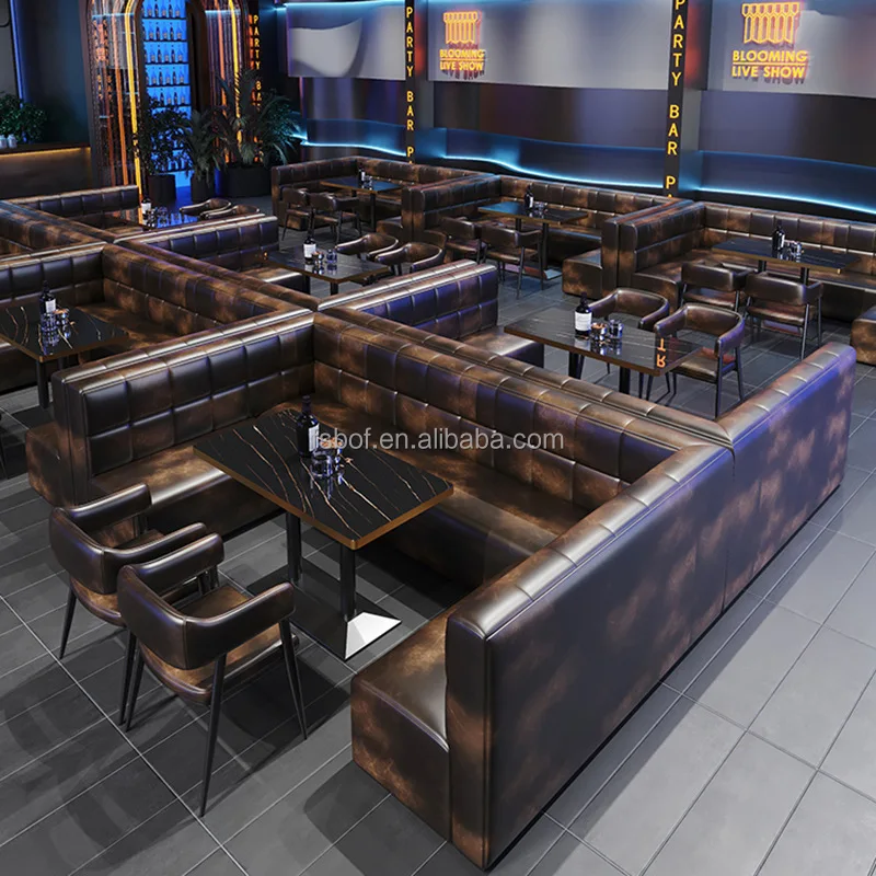 Cheap Restaurant Furniture Sofa Booth Table and Chair Cafe Shop Dining Tables and Chairs for Sale Morden Sofa for Coffee Shop