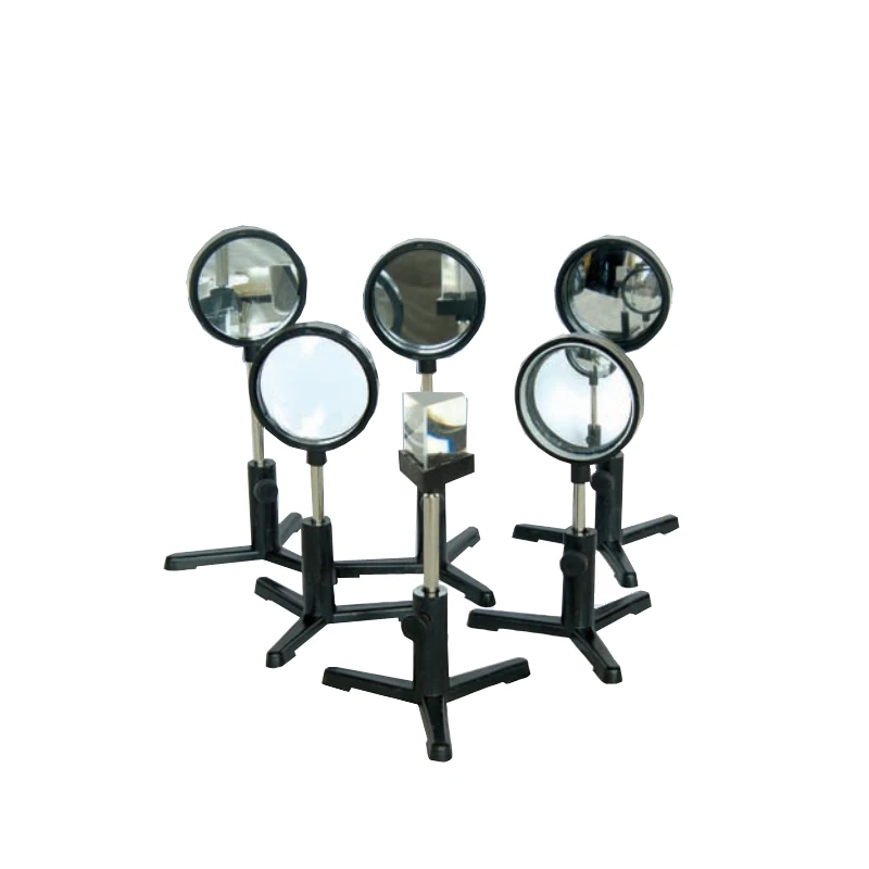 Optical Focal Concave Lens Mirror with Stand Set for Lab Physical Teaching