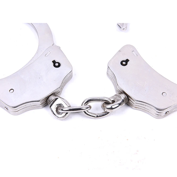 wholesale lockable police army military security stainless steel handcuffs
