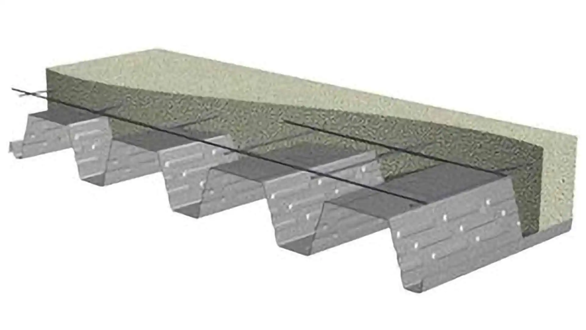 Steel Structure Metal Floor Decking Profile for Colombia