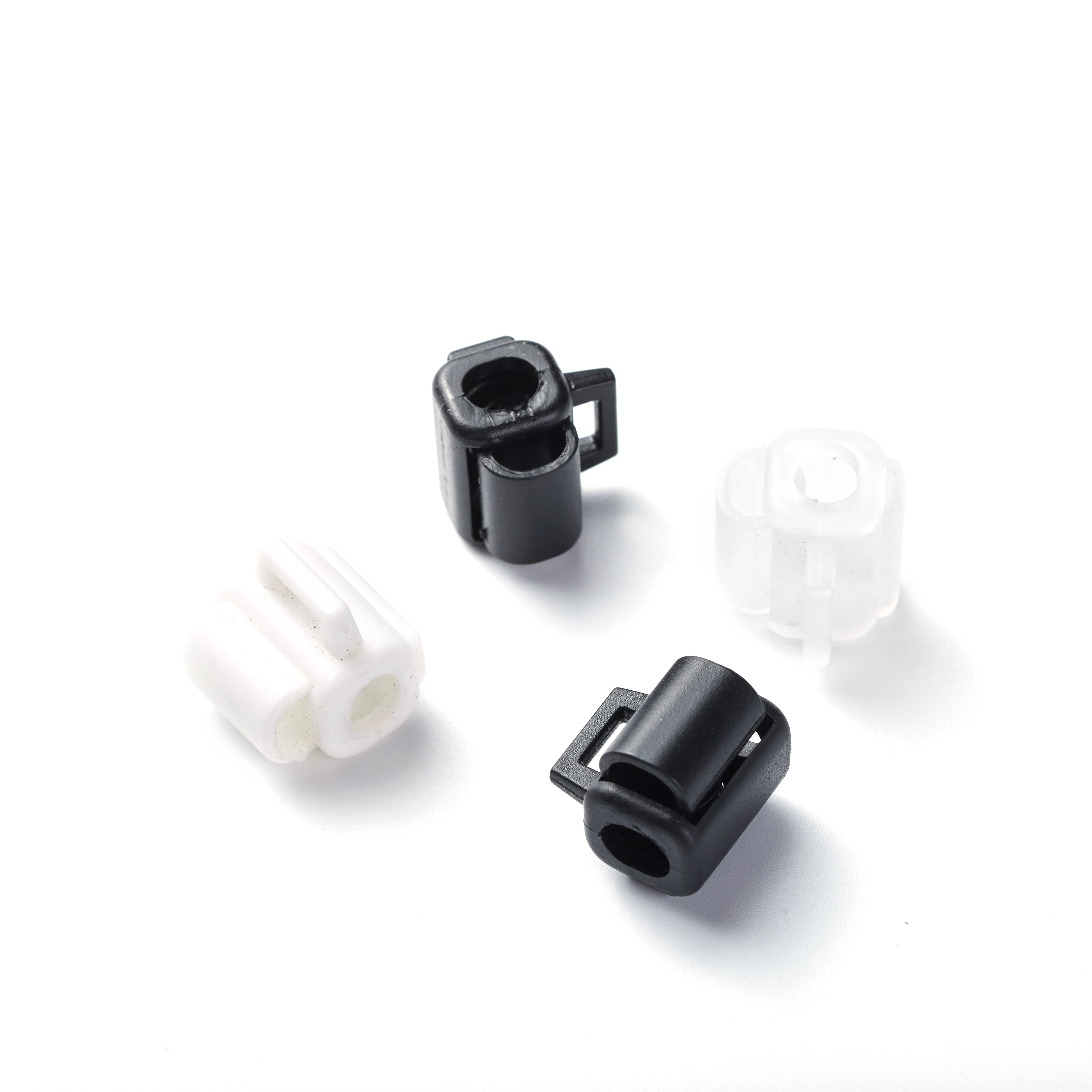Plastic Cord End Lock Black Cord Stopper Plastic Spring Fastener Cord Lock for Drawstring