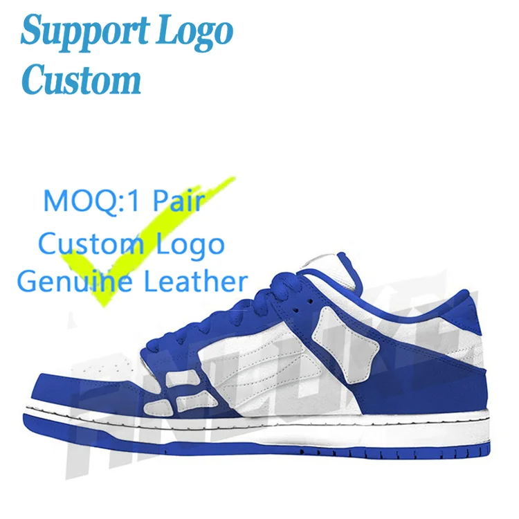 Customize Logo Genuine Leather Made Manufacturer Skate NK SB Low Cut Dunkes Custom Men Fashion Sneaker Shoe