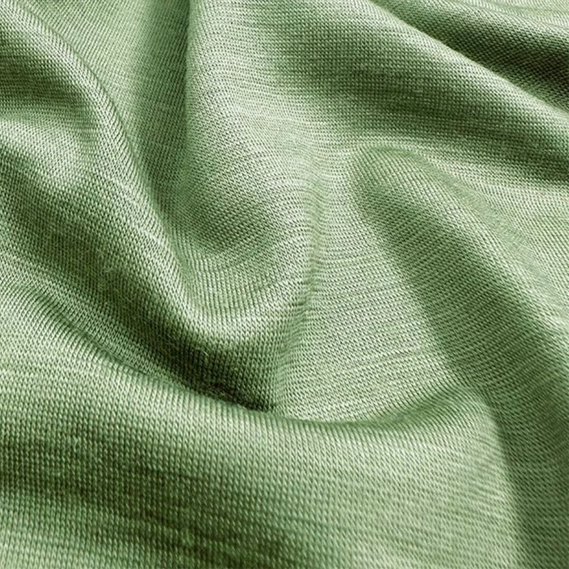 Knitted plain 100% Merino wool fabric can be machine washed into T-shirt bottom suspender fabric