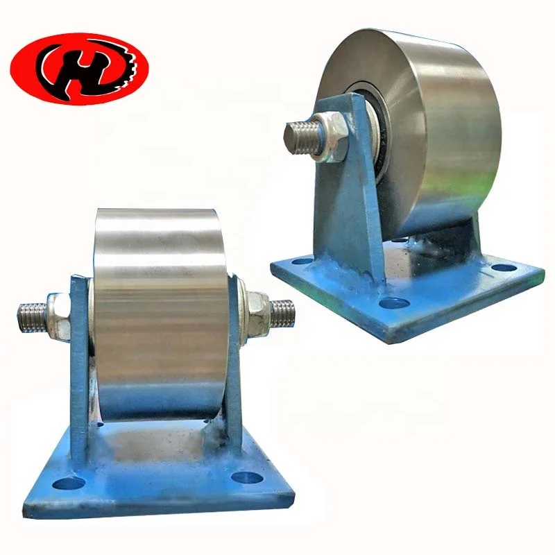 5 tons loading per wheel steel caster wheels flat tread steel roller track wheels