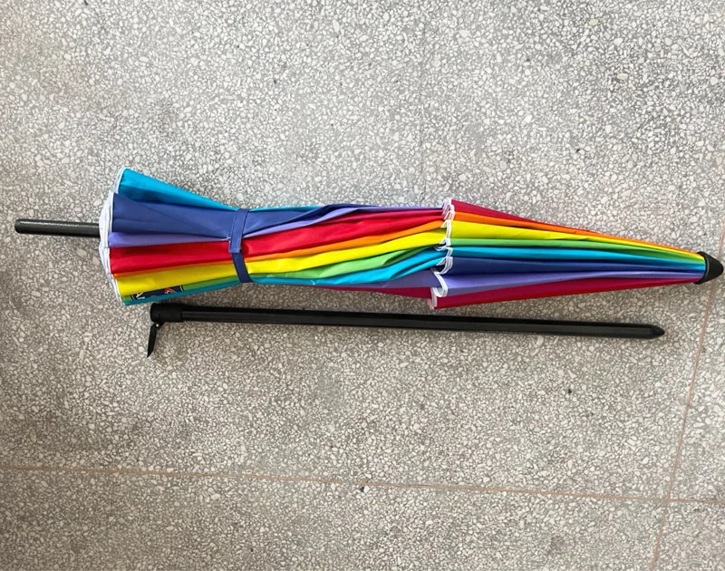48inch 16 Ribs Rainbow Big Beach Umbrella/ Outdoor Umbrella