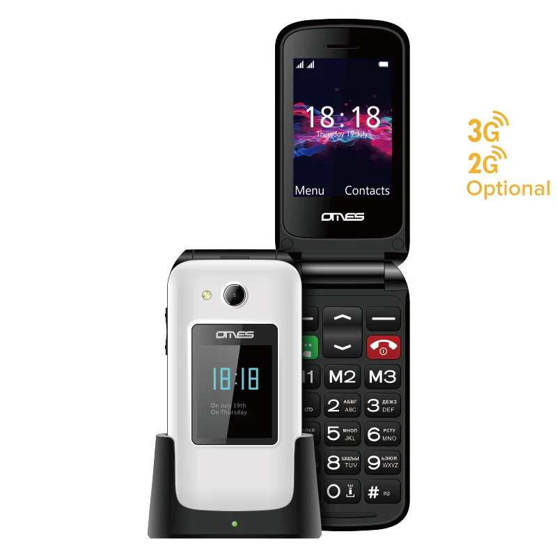 Wholesale Latest 2g 3g Flip Push Button Cell Phones Seniors Phone Itel with Dual Display Big Button Flip Cell Phone