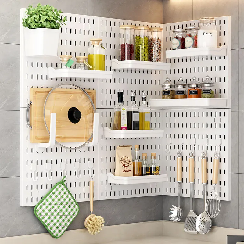 Wall Mount Hanging hook Office Pegboard Plastic Display Pegboard With Holder Pegboard Hook