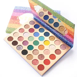Unique Highly Pigmented 35 Colors Matte Private Label Glitter Eyeshadow Palette