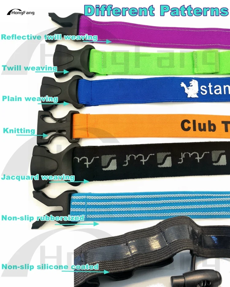 Bib Holder for Triathlon Elastic Marathon Running Race Number Belts with Clips