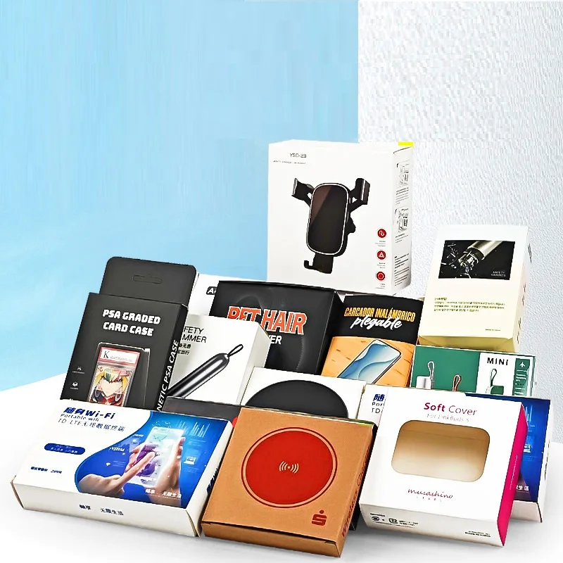 Paper Boxes Packaging Electronic Products Custom Forming Box Usb Data Cable Packaging Charging Cable Packaging Box