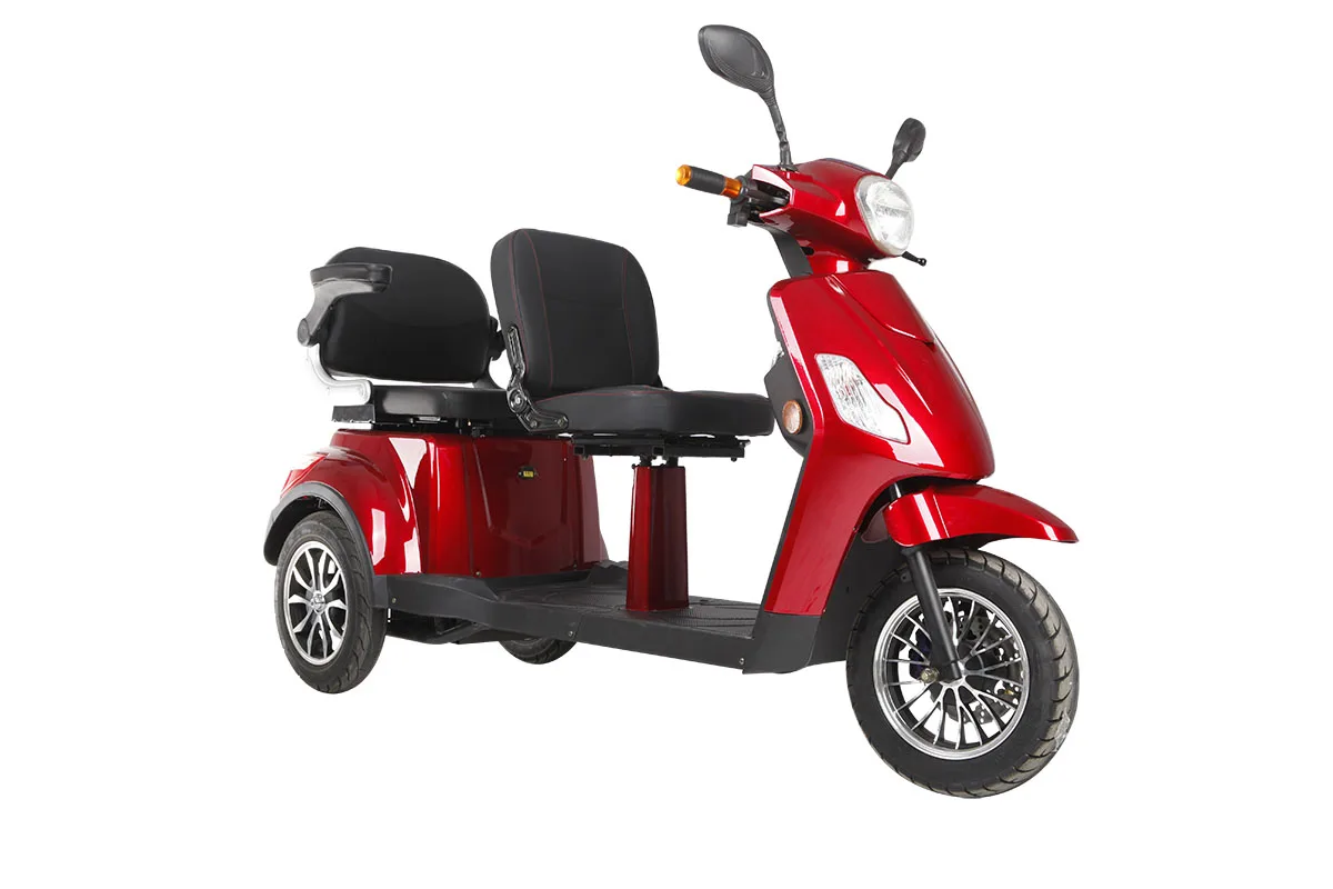 
500w Elderly disabled adult electric mobility tricycle scooter 3 wheel for 2 passengers 