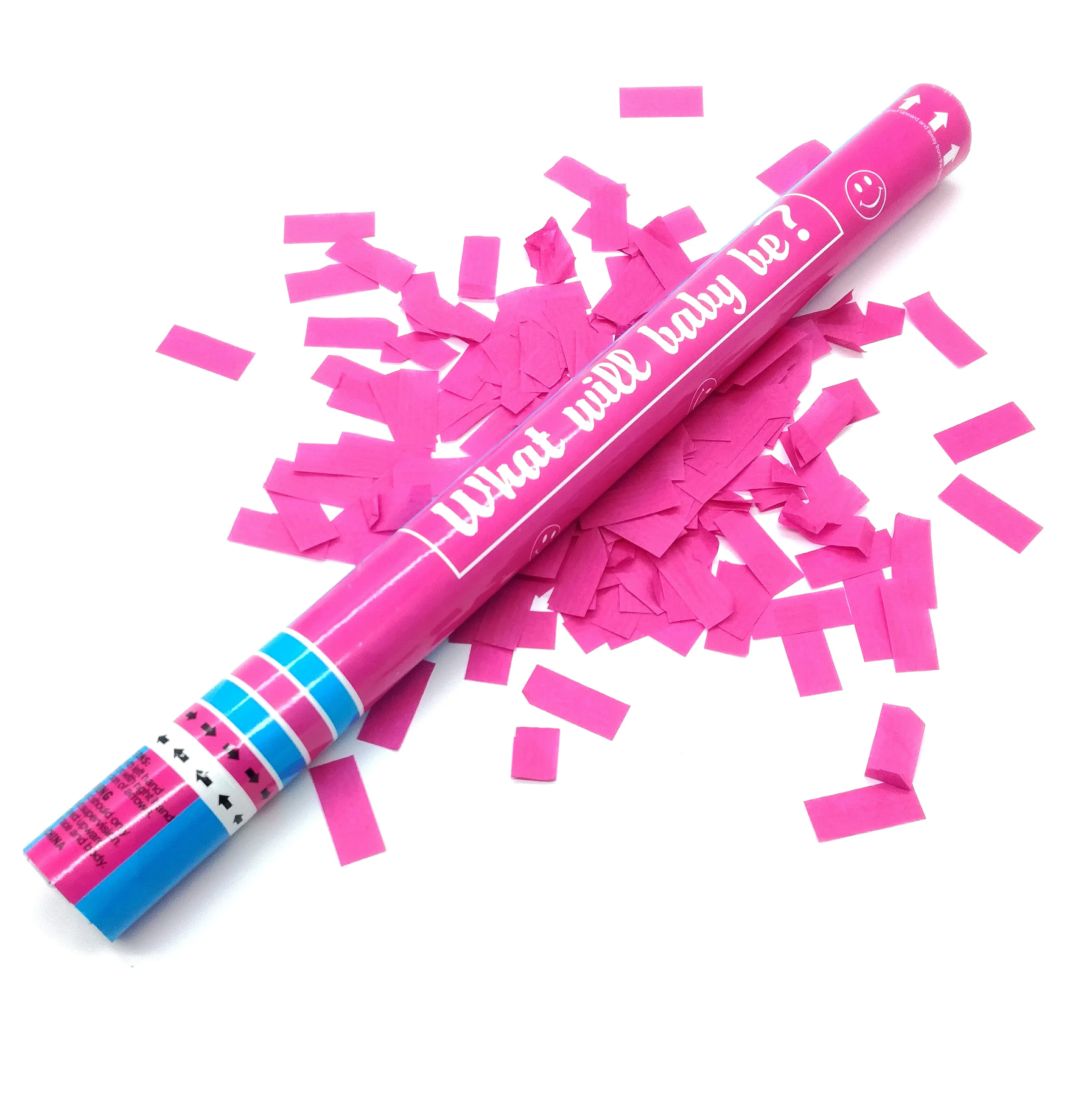 Supply 100% Biodegradable Pink Blue Confetti Baby Gender Reveal Confetti Launcher Cannon Use Indoor or Outdoor