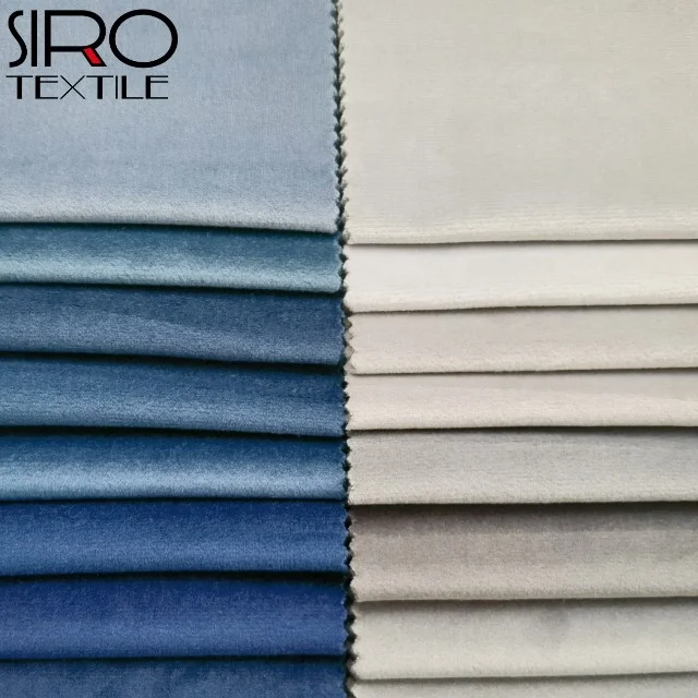 High quality 160 colors 300gsm plain 100% polyester holland velvet sofa fabric for cushion