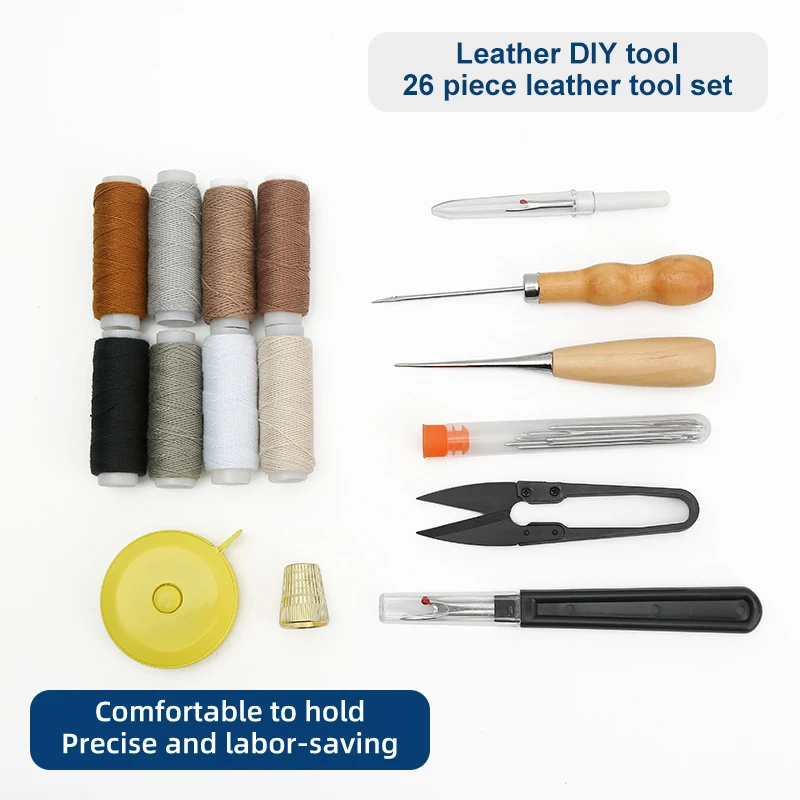 JP Professional DIY Leather Craft Handmade Sewing Working Cut 32 Pieces Leather Tools Set