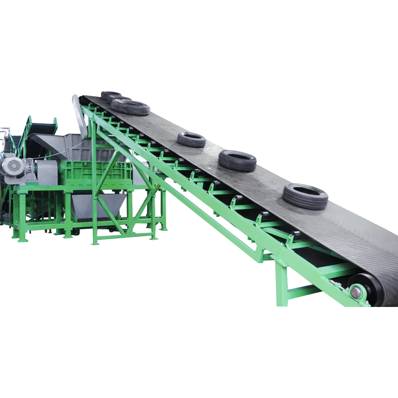 Tire Crusher Equipment  Rubber Tyre Shredding Recycling Machines Double Shaft Shredder